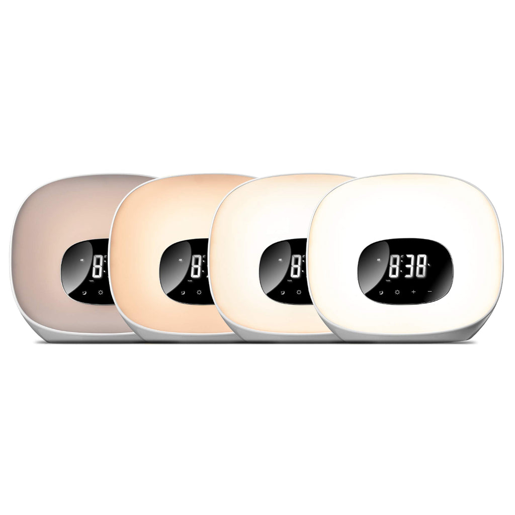 Groov-e Light Curve Sunrise Alarm Clock | FM Radio & LED Wake-Up Light
