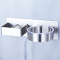 YAYINLI Hair Dryer Holder Wall Mounted – Metal Hair Tool Organizer, Silver