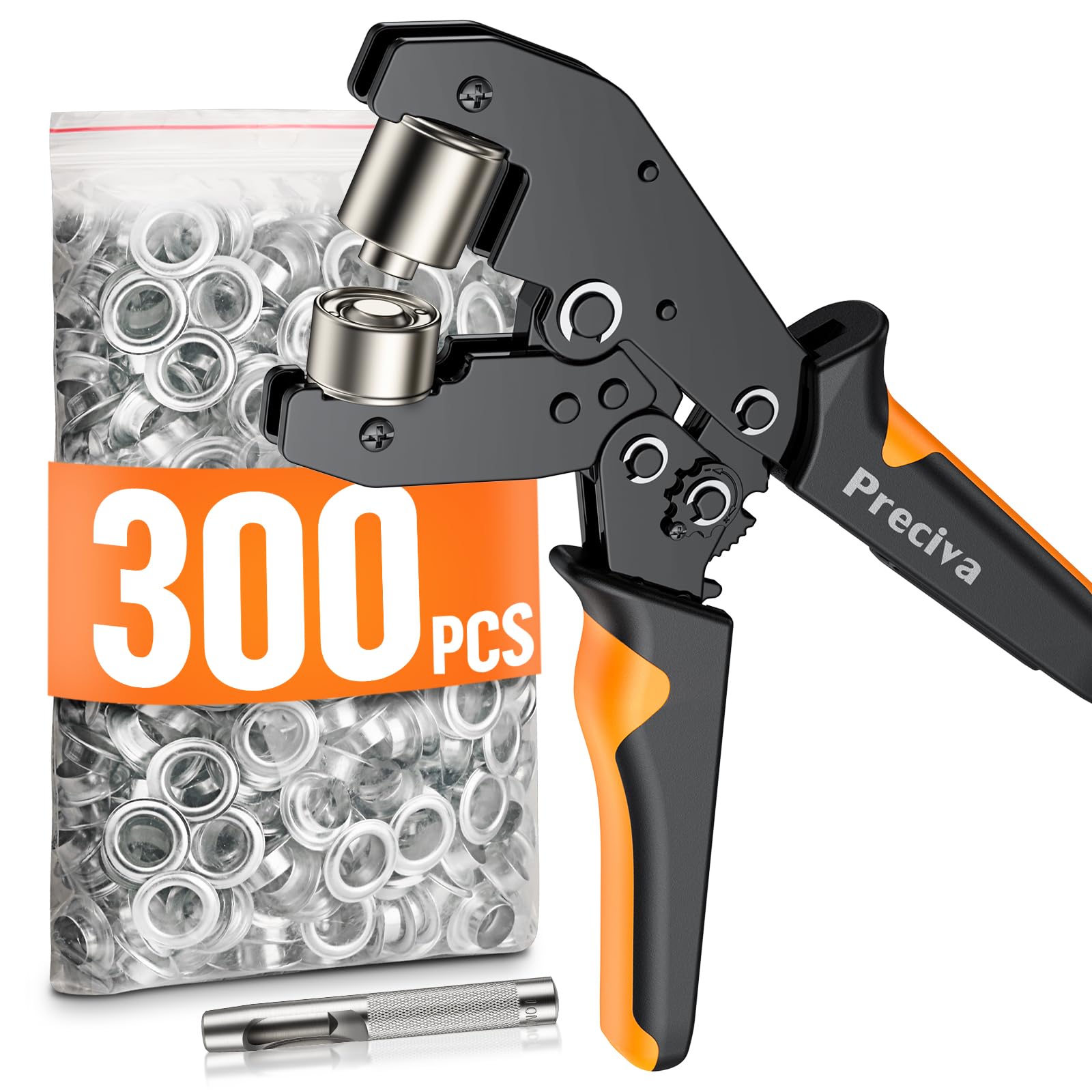 Preciva Ösenzangen-Set | 300-teilige Ösenpresse für PVC-Banner & Planen