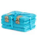 DecoKing 6-Piece Turquoise Bamboo & Cotton Bath Towel Set – Antibacterial
