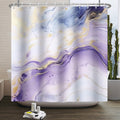 Jolof Store Purple Marble Shower Curtain – 183x183cm Waterproof Polyester