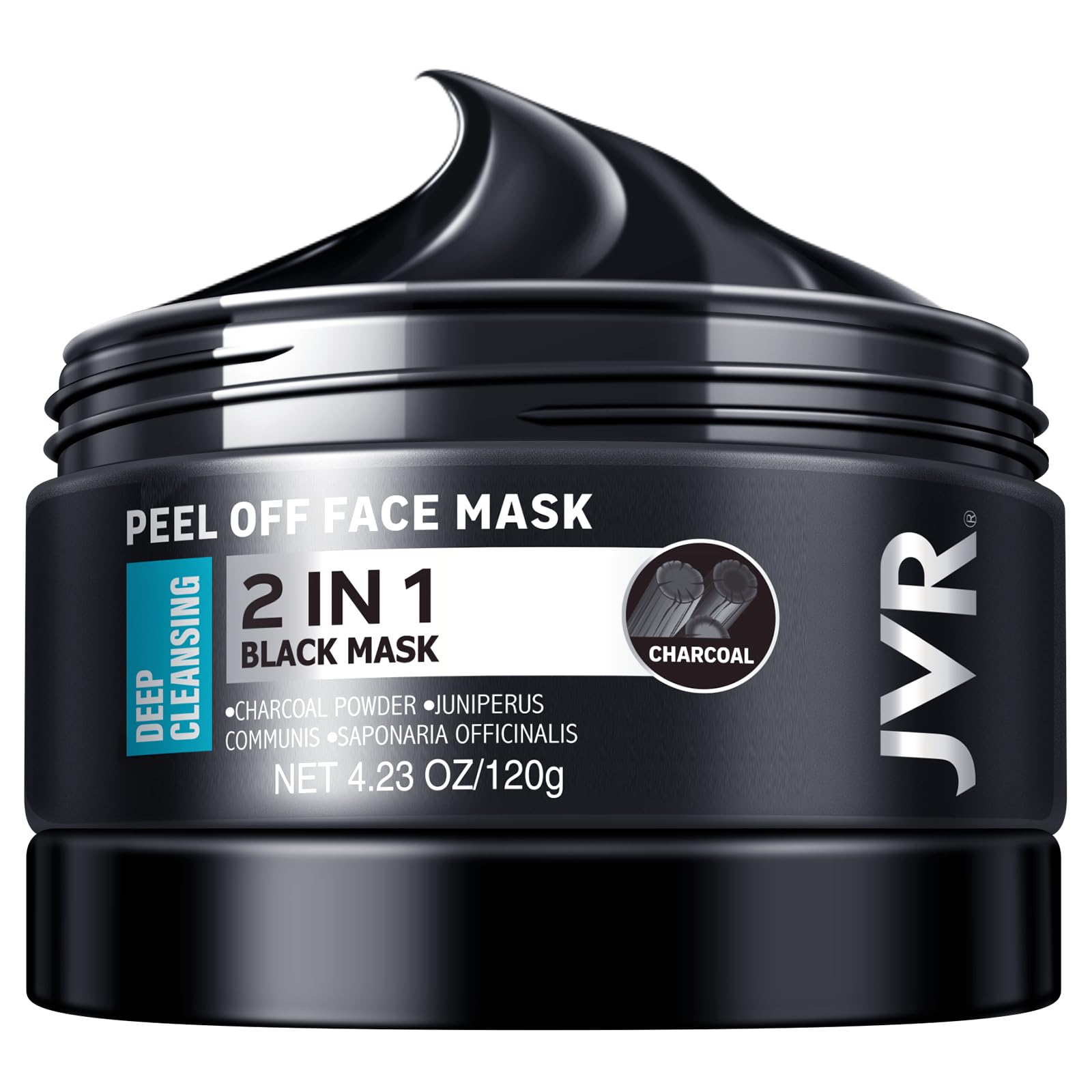 JVR Bamboo Charcoal Peel Off Blackhead Remover Mask for Men - 120ml