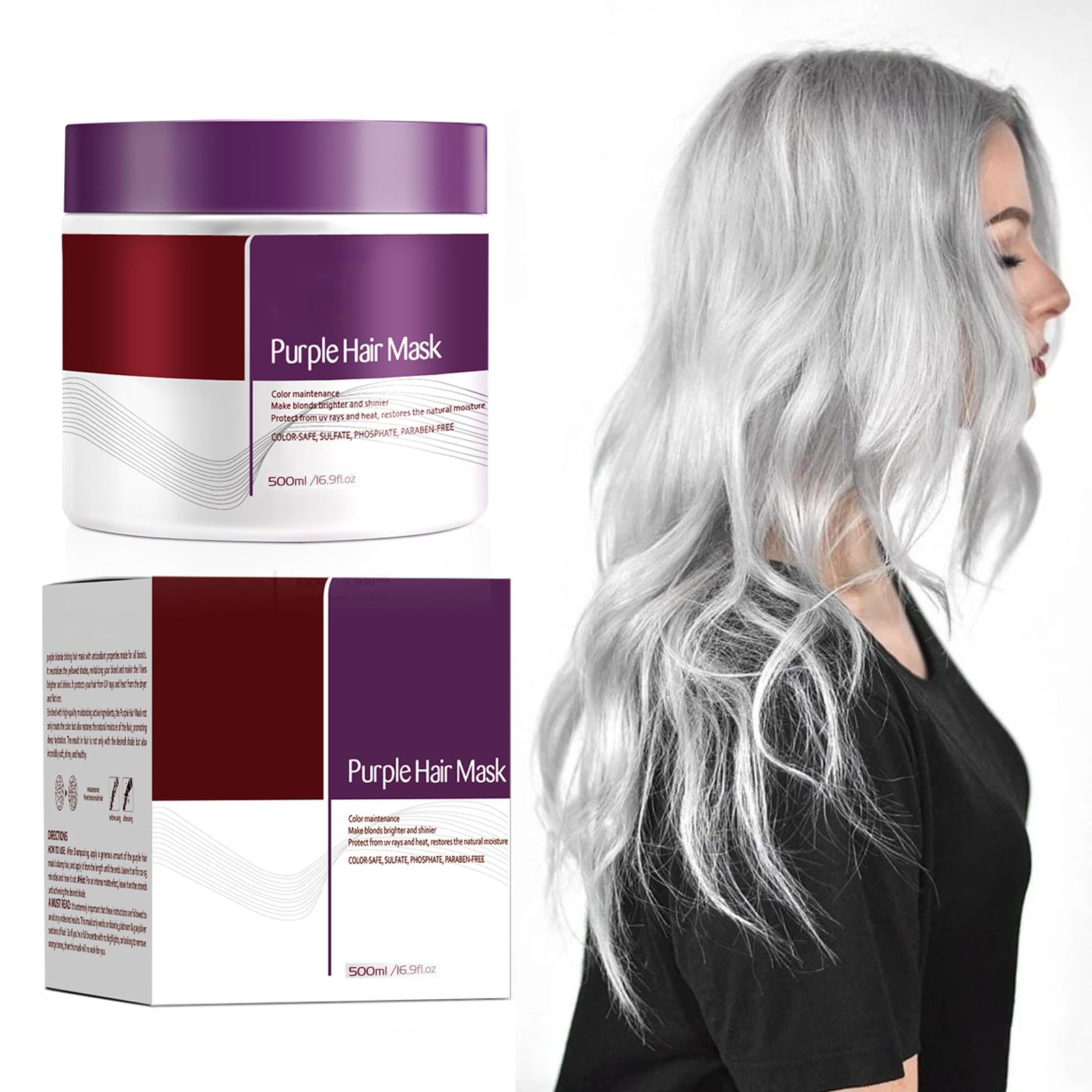 Purple Collagen Hair Mask – Deep Repair for Blonde Hair 500ml