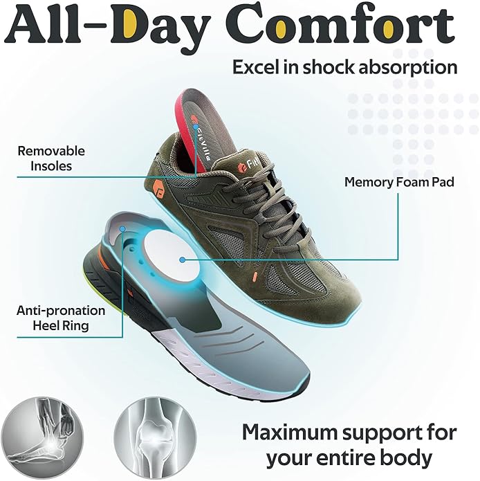 FitVille Mens Extra Wide Fit Trainers | Orthopedic Running Shoes