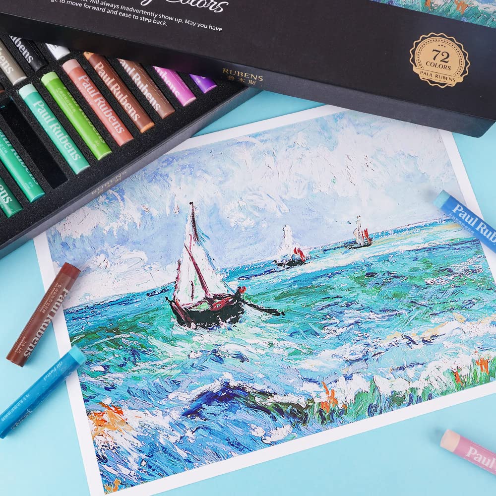 Paul Rubens Oil Pastels Set | 72 Soft Creamy Colors for Sea & Landscape