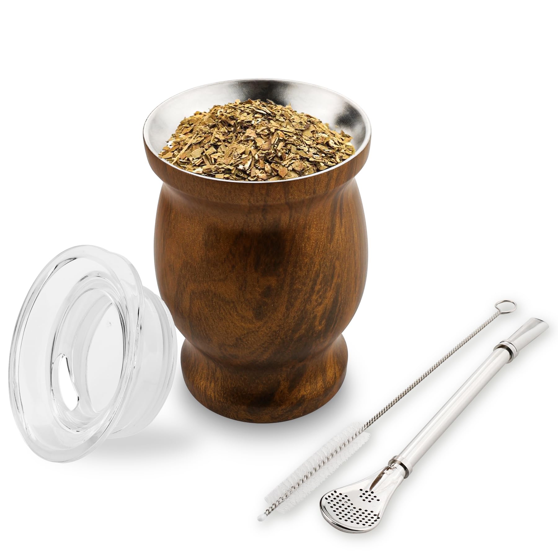 binsakao Yerba Mate Cup Set | 250ml Double-Walled Stainless Steel