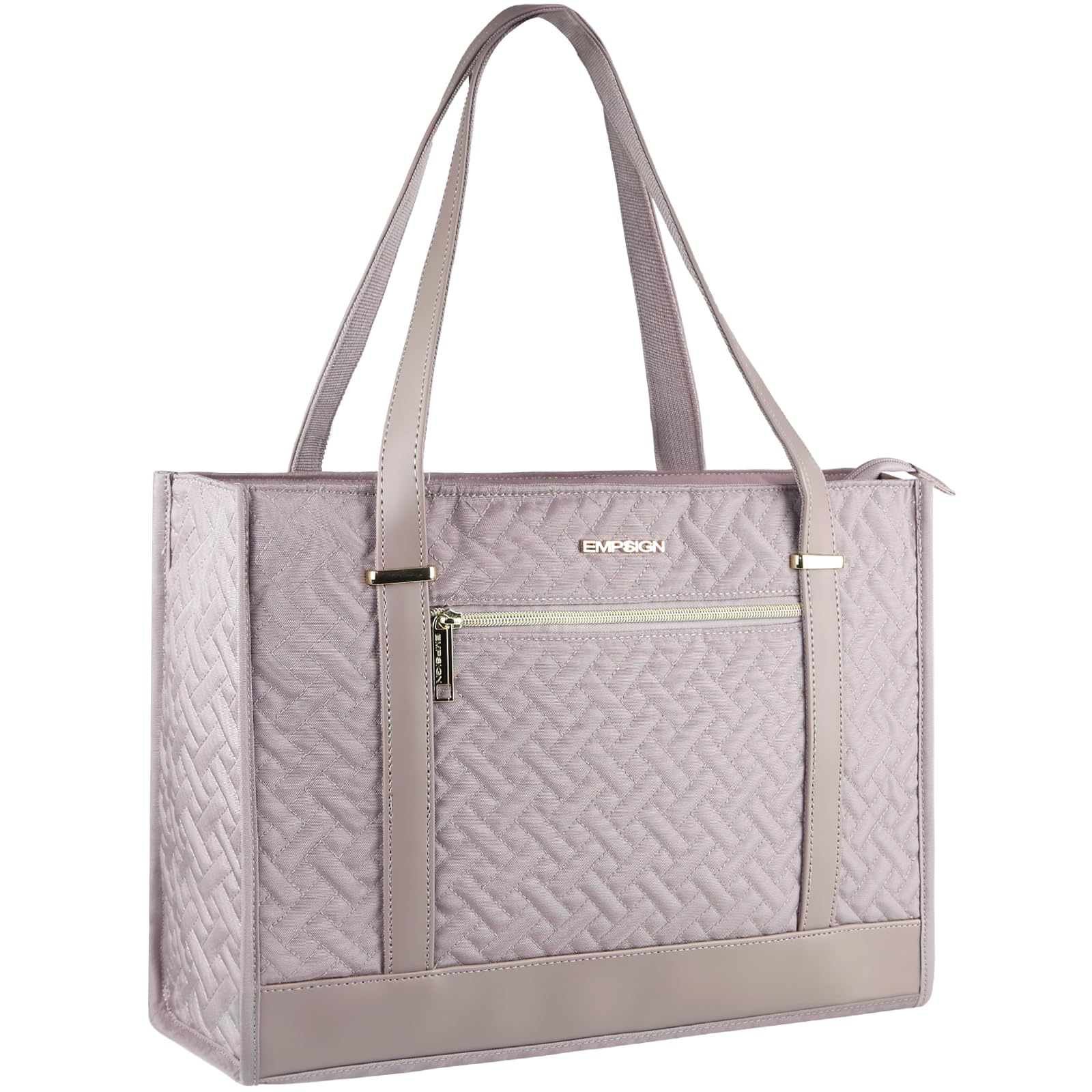 EMPSIGN 16 Inch Laptop Tote Bag – Waterproof Quilted Work Briefcase