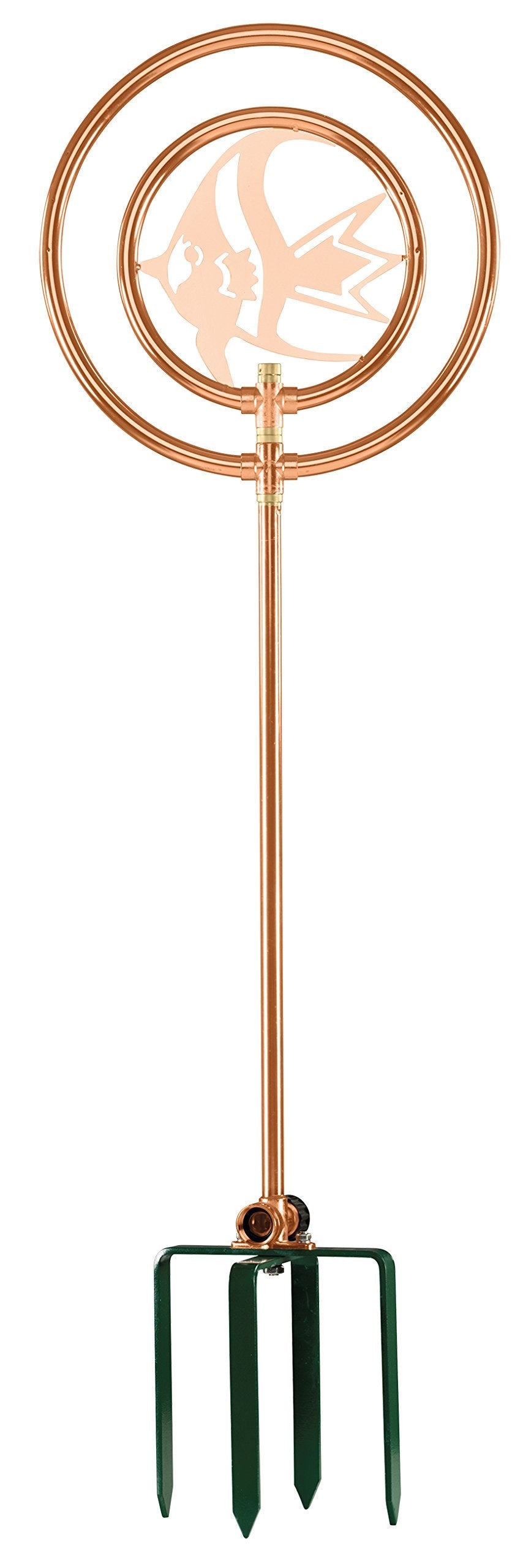 Orbit Ornamental Spinning Sprinkler | Stainless Steel Garden Decor, 30ft