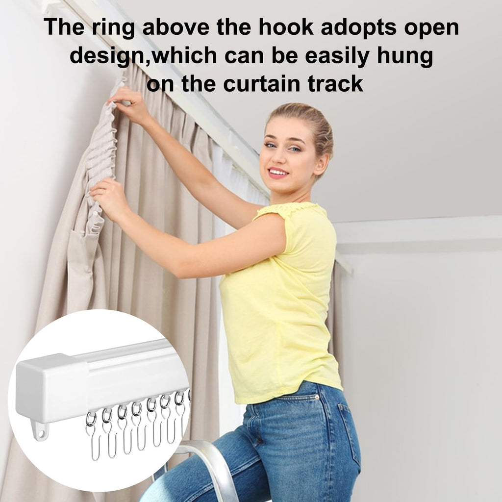 Uskerb Metal Curtain Hooks 20Pcs - Versatile Track Hooks for Windows, Doors & Showers - image 4