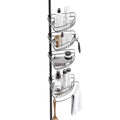 Zenna Home Tension Pole Shower Caddy | 4-Tier Rust-Resistant Matte Black