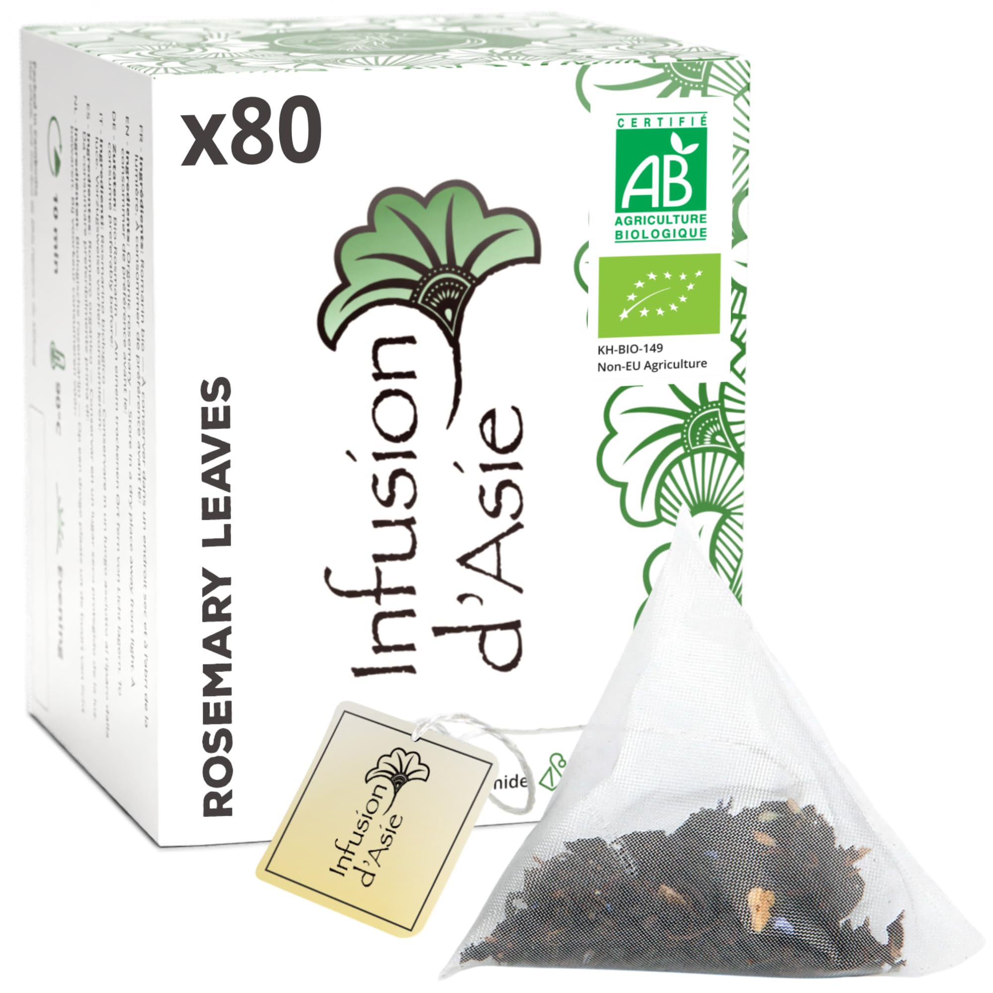 Khla Organic Rosemary Herbal Tea – 80 Pyramid Bags Wellness Infusion