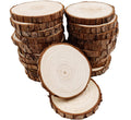 30 Pcs Natural Pine Wood Slices – 6-7cm Unfinished Bark Discs
