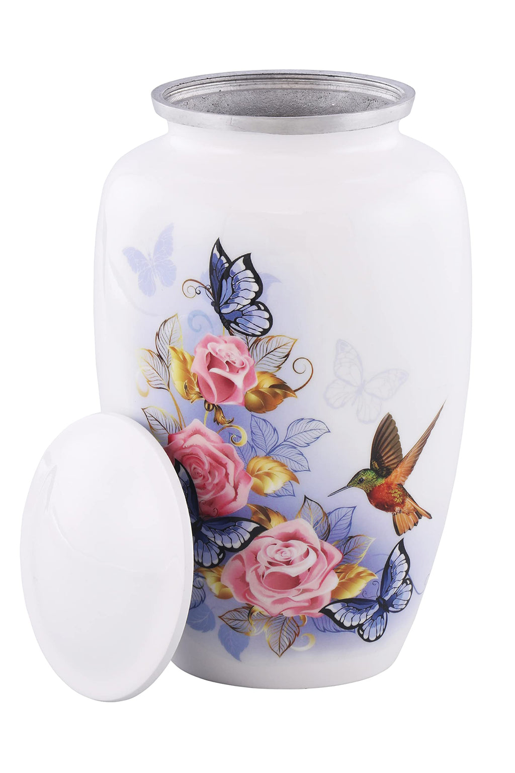 Urns of Dignity Hummingbird Cremation Urn for Human Ashes – Metal Adult Urn