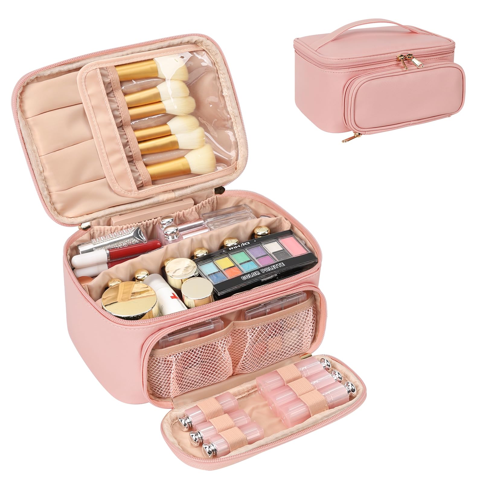 Travel Makeup Bag – Large Water-Resistant Cosmetic Case