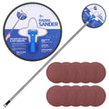 Fentar Drywall Pole Sander - 170cm Extension Pole with 10 Sanding Sheets