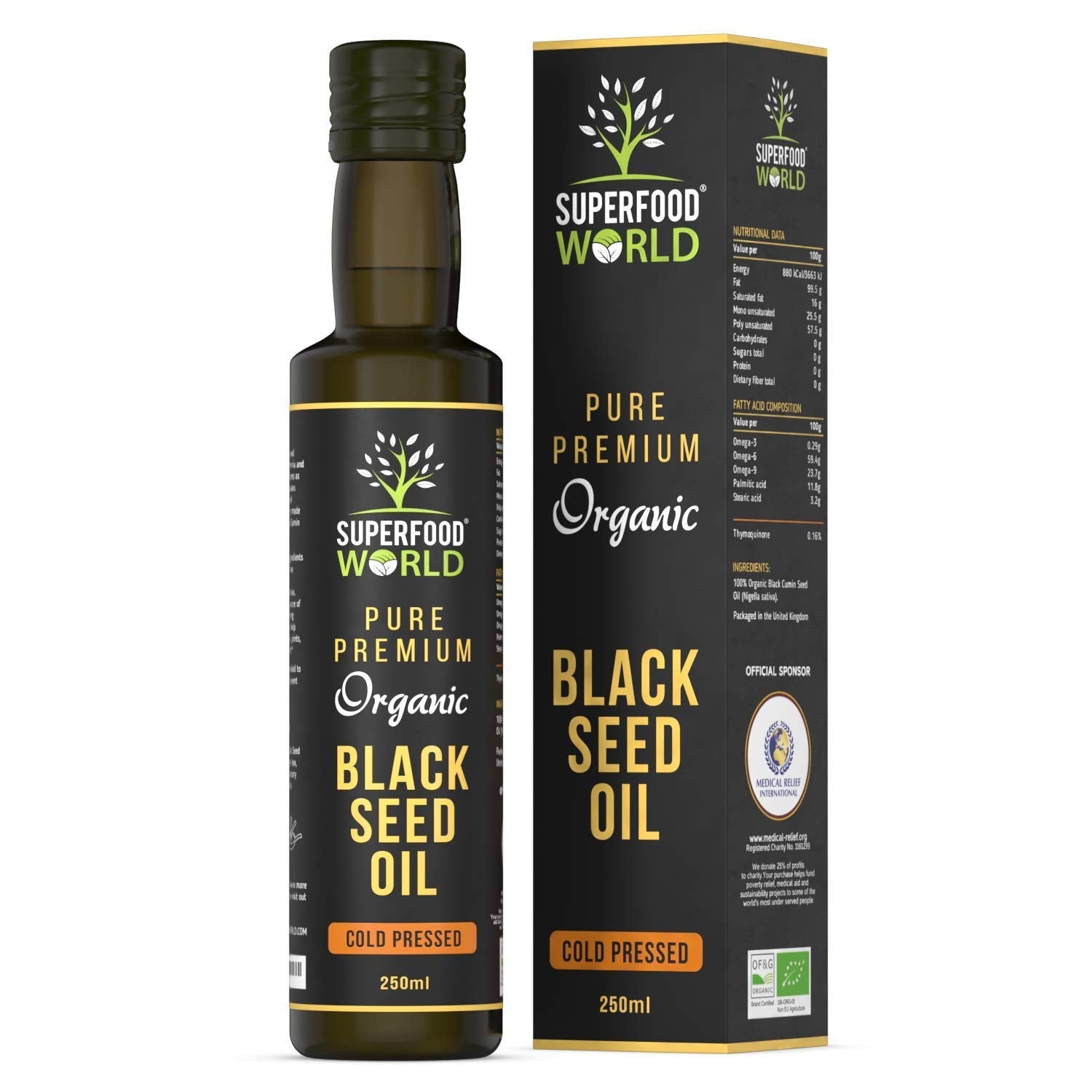 Organic Black Seed Oil | Cold Pressed Nigella Sativa | 250ml