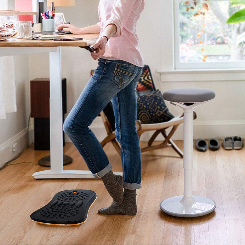 Yes4All Wobble Balance Board with Foam Pad for Standing Desk – Grey