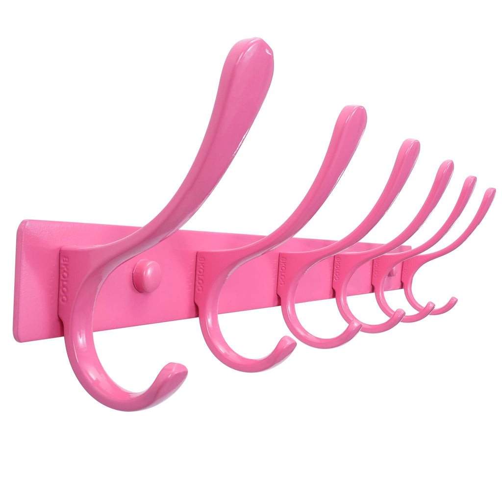 SKOLOO Coat Rack Wall Mounted - 6 Hooks, Heavy Duty, Stainless Steel, Metal Wall Coat Hanger, Sturdy Wall Hooks for Hanging Coat, Jacket, Clothes - image 1