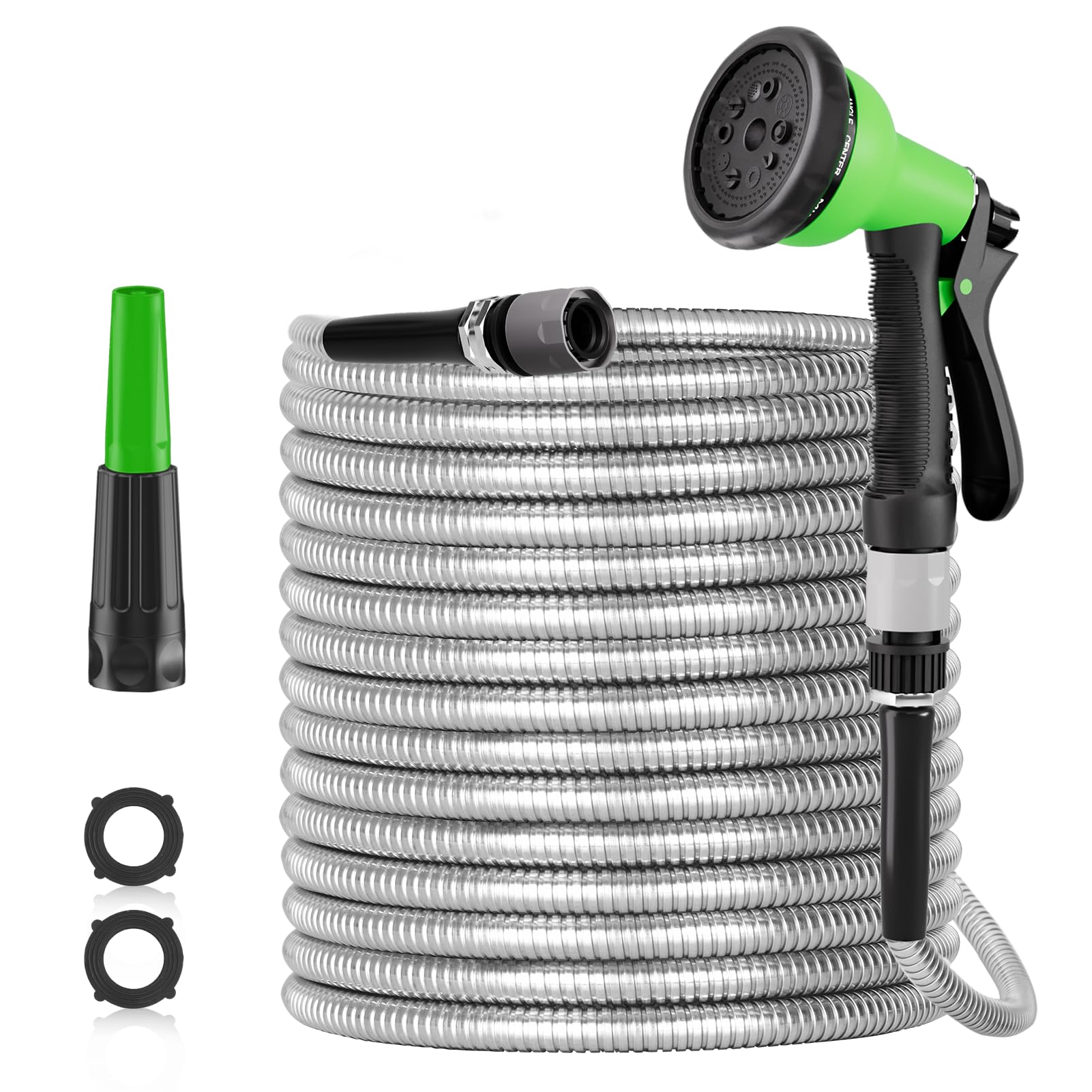 SPECILITE 50ft 304 Stainless Steel Garden Hose | Heavy Duty Metal Water Pipe