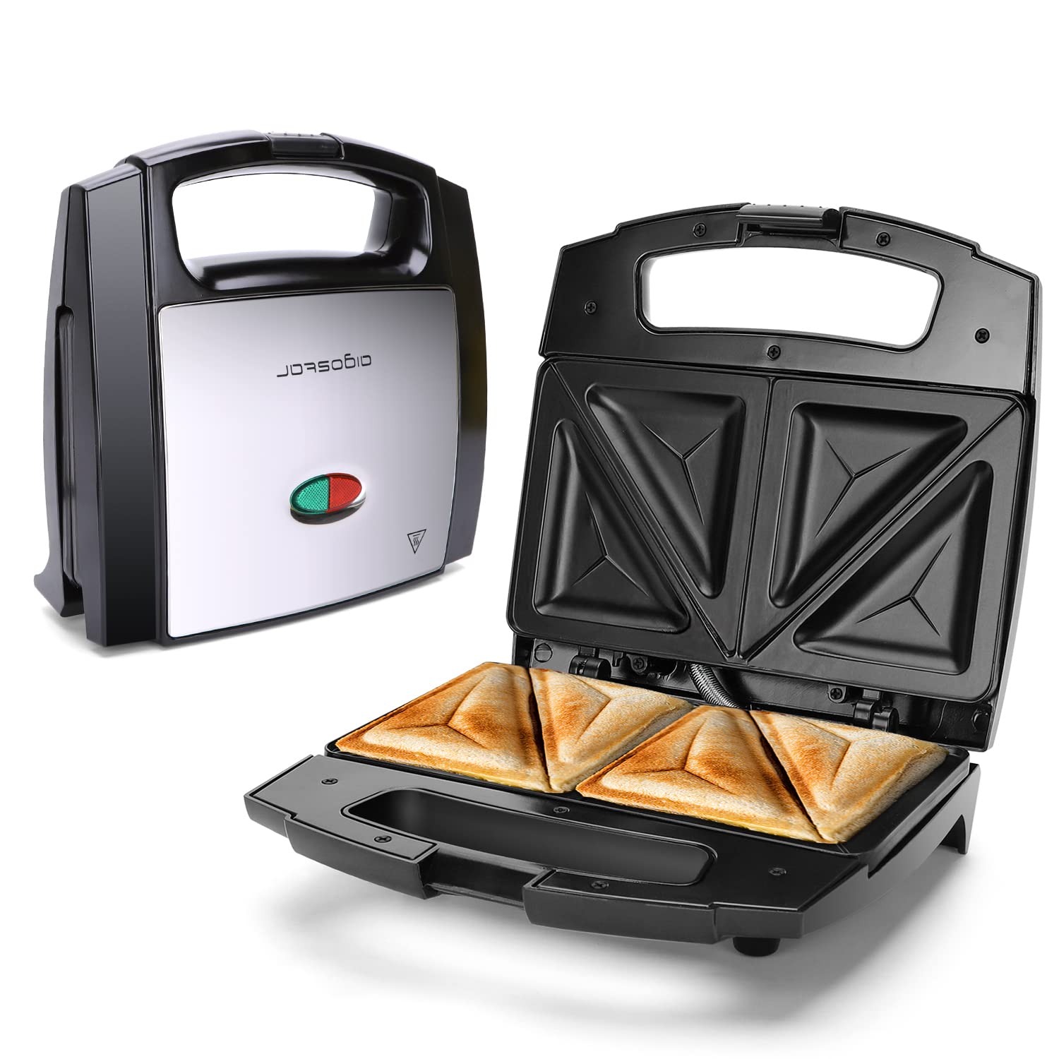Aigostar 800W Sandwich Maker | 2-Slice Non-Stick Toastie Press