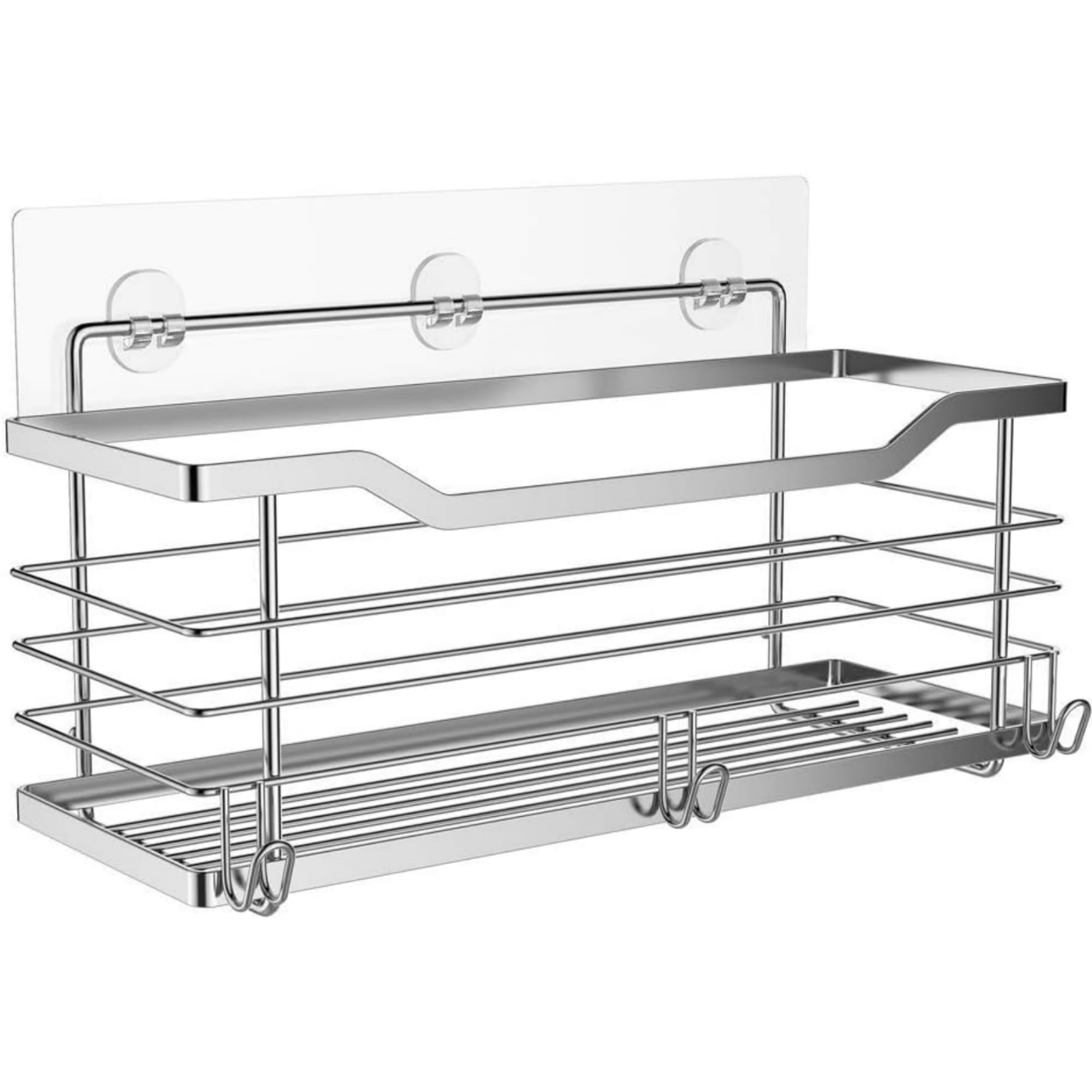 Oriware Adhesive Shower Caddy – SUS304 Stainless Steel Bathroom Shelf