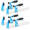 SHALL 12-Inch Steel Bar Clamps, 4-Pack Quick-Release F Clamps