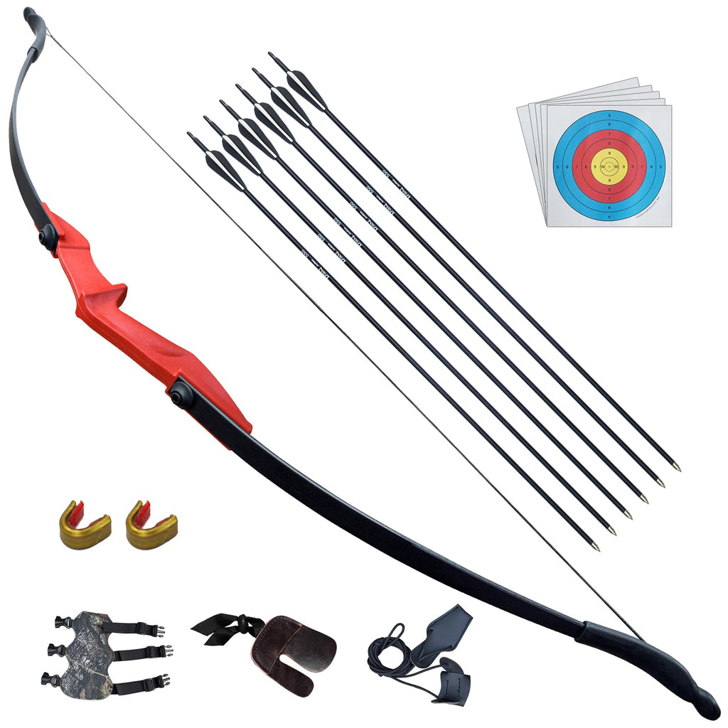 D&Q Ambidextrous Recurve Bow and Arrow Set - 40Lbs Takedown Archery Kit