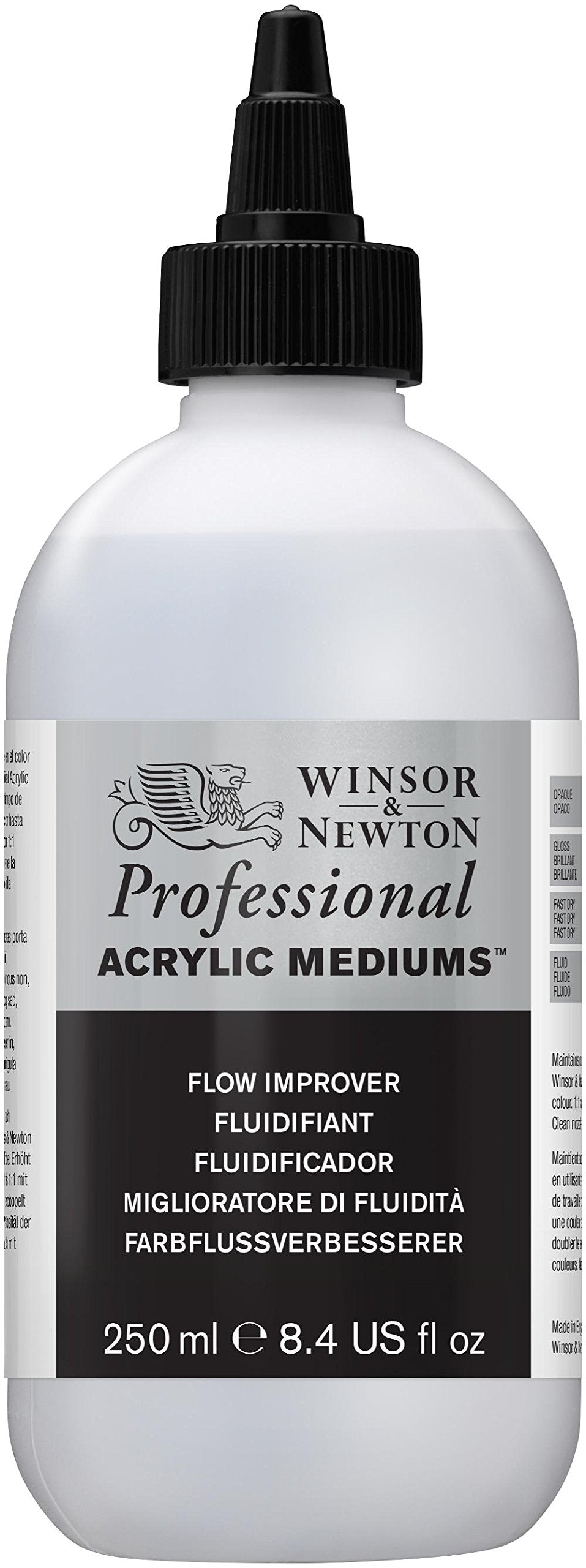 Winsor & Newton Acrylic Flow Improver – 250ml Transparent Medium