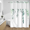 Jolof Store No Hook Floral Shower Curtain with Snap-in Liner | Navy Blue