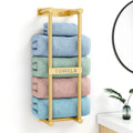 STWWO Wall Mounted Towel Rack – 56cm Gold Metal Bath Towel Holder