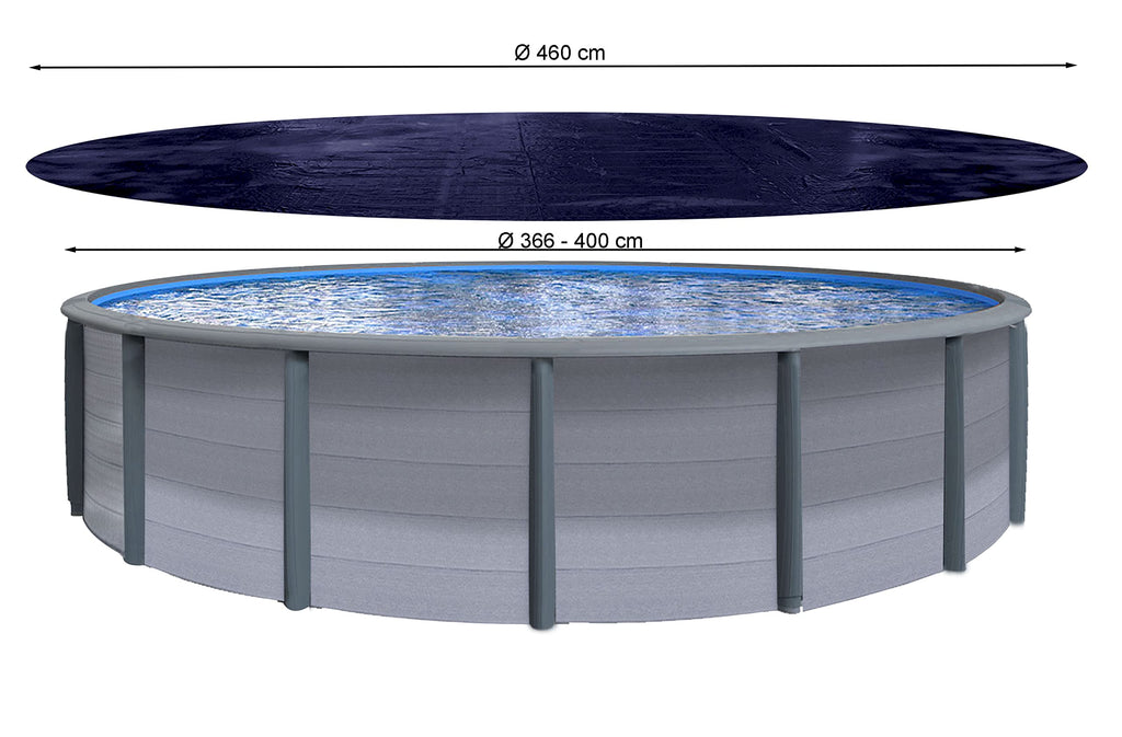 Quick Star Solar Pool Cover | Round 400cm Winter Tarpaulin | Black
