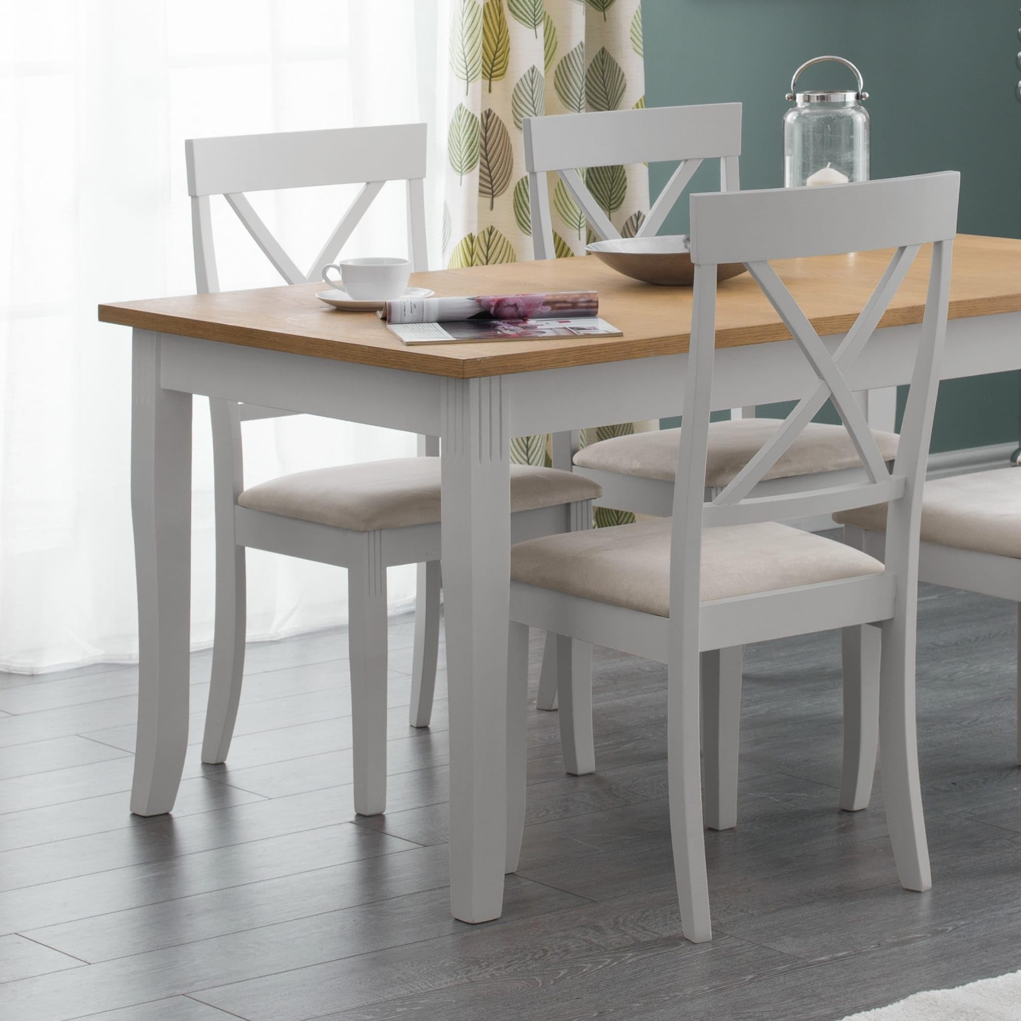Julian Bowen Davenport Dining Chairs - Set of 2 Cross-Back Wood