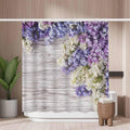 Woutay Purple Floral Shower Curtain – Mold Resistant Waterproof Polyester