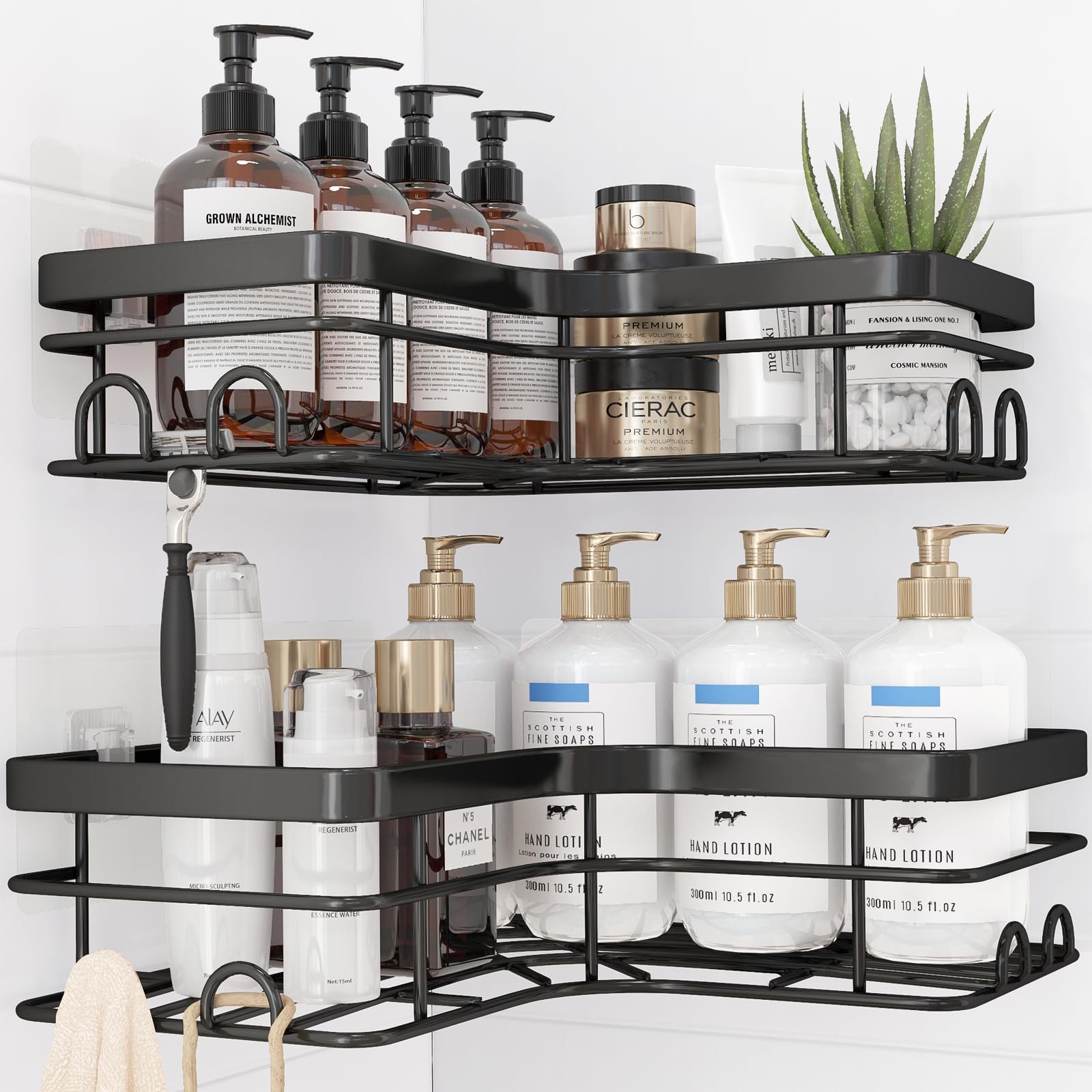 Kitsure Corner Shower Caddy – 2 Pack Rustproof Stainless Steel Organizer