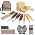 21PCS Wood Carving Kit – Whittling Tools with Basswood Blocks