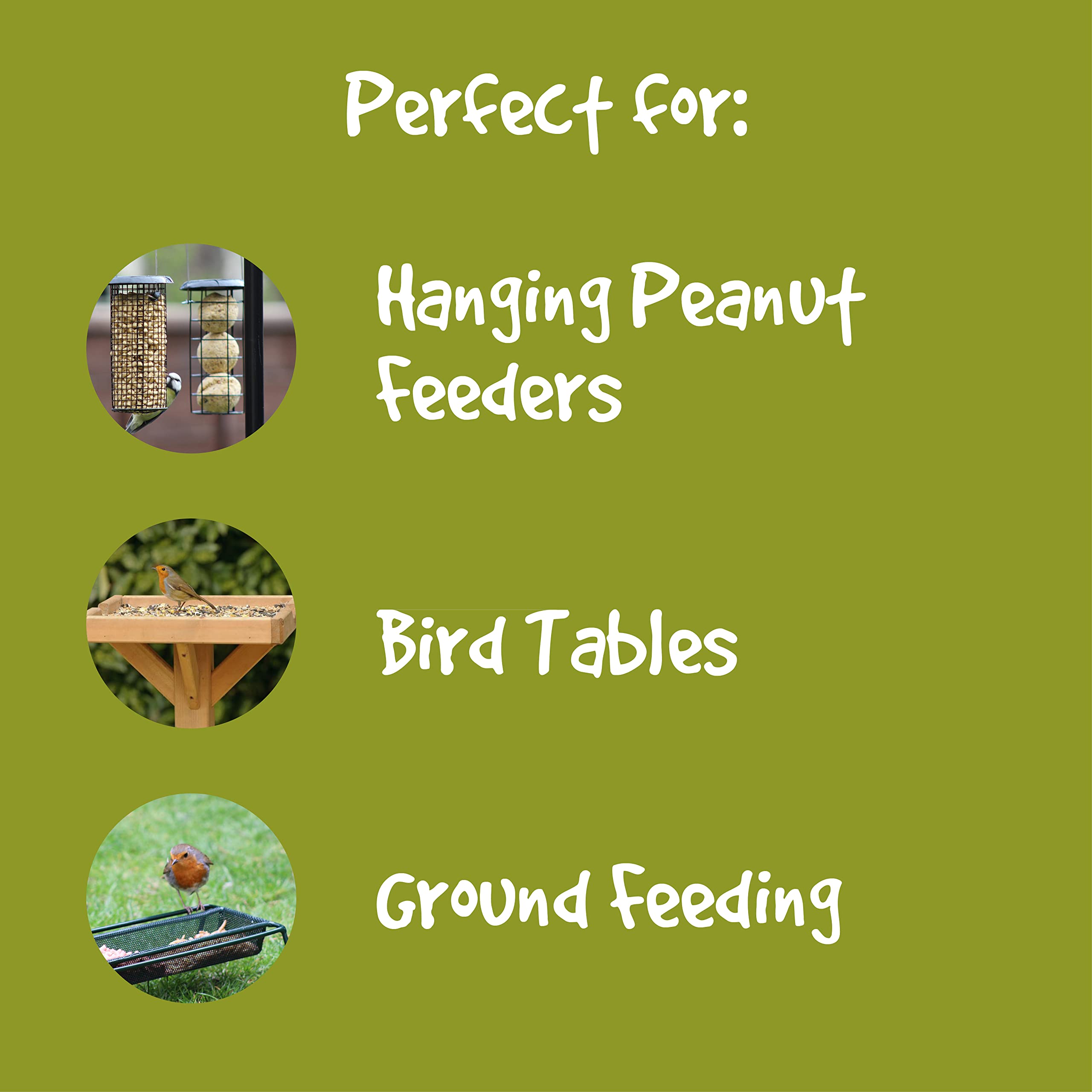 Split Peanuts for Wild Birds – 12.55kg High Protein Bird Food