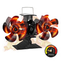 Xmasneed Dual Log Burner Fan | 10 Blades Silent Wood Stove Fan