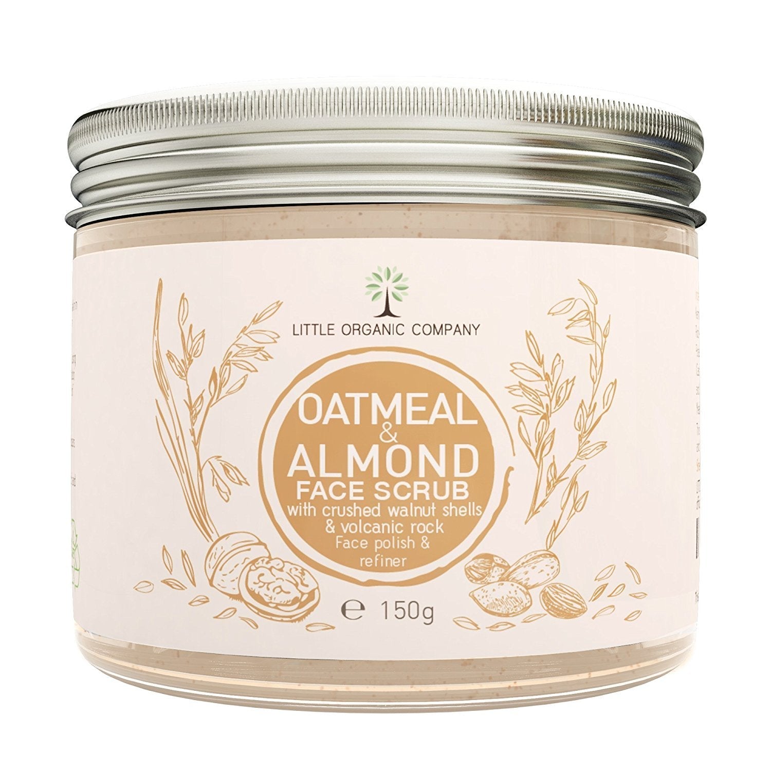 Jolof Store Oatmeal & Almond Face Scrub | Natural Vegan Exfoliant