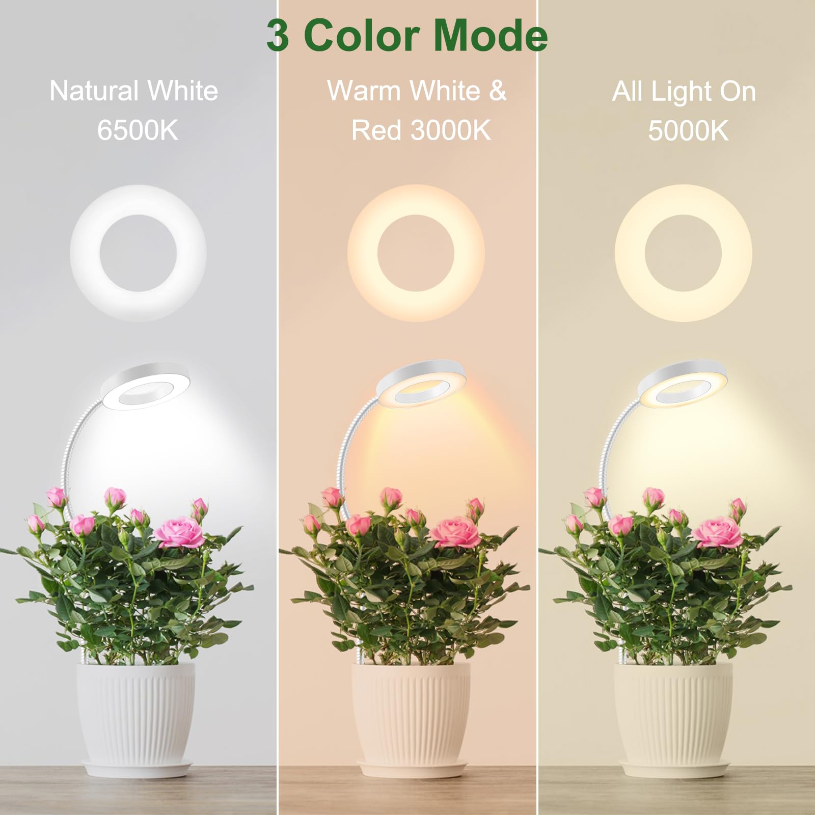 Full Spectrum LED Grow Light – Clip On Plant Lamp, 2 Pack