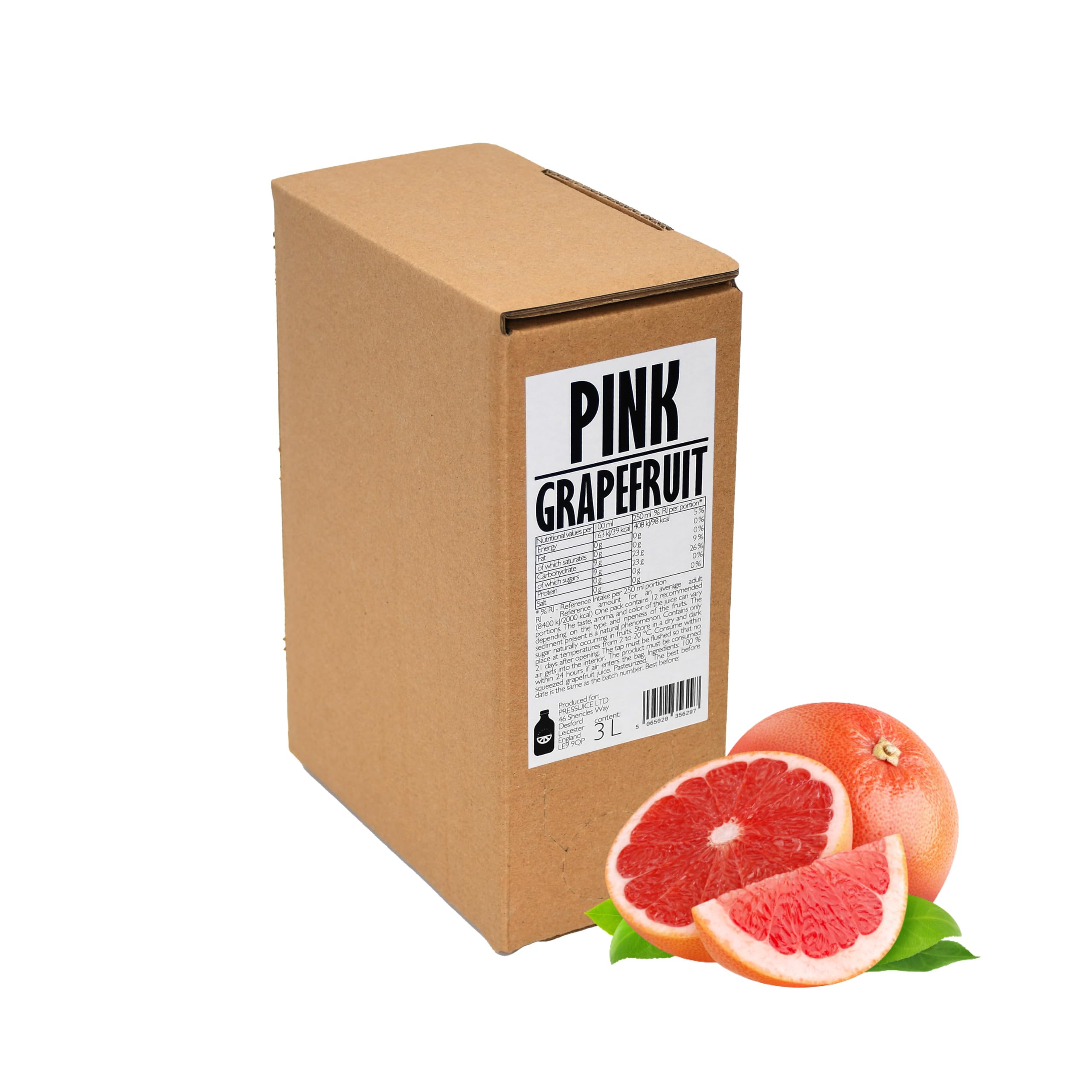 PRESSUICE Pink Grapefruit Juice - 3L NFC Pressed Fruit Juice