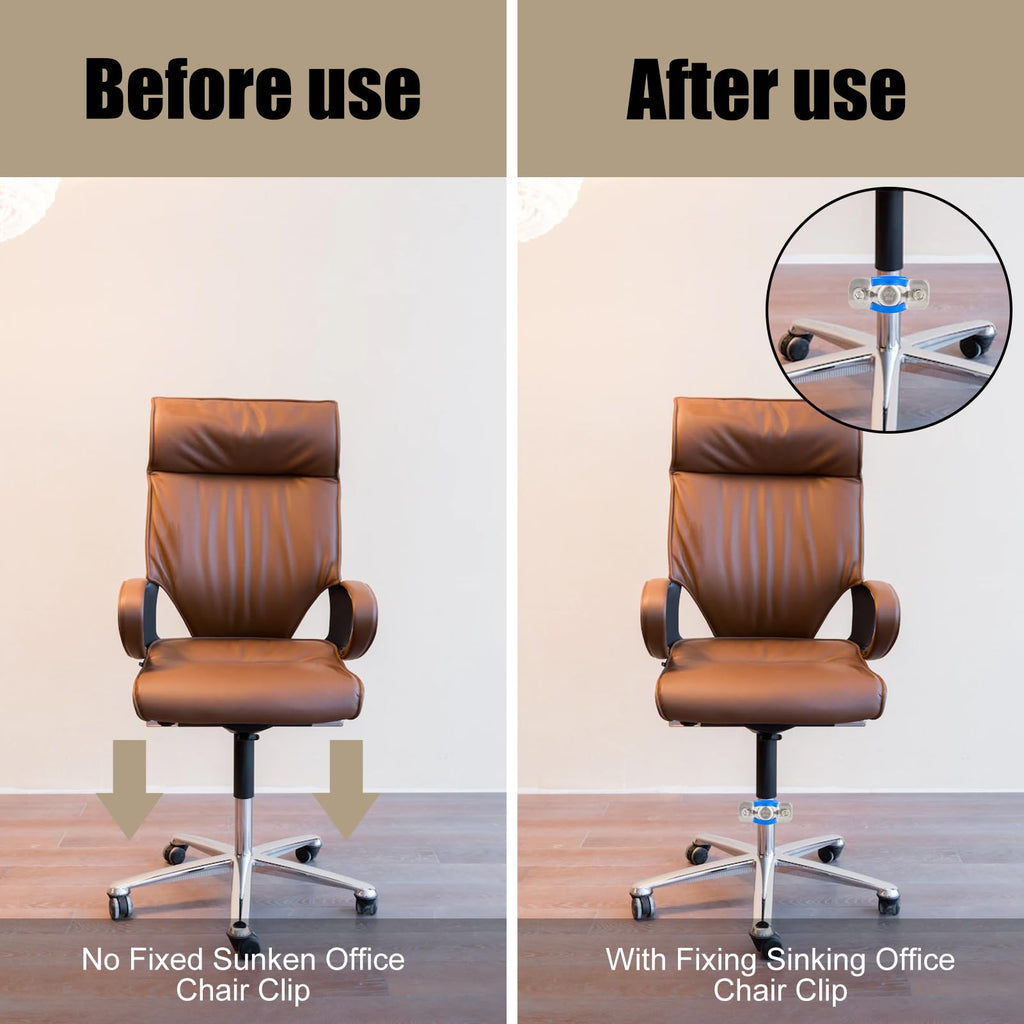 NICENEEDED 2 Pcs Fix Sinking Office Chair, Stainless Steel Office Chair for Stop Sinking