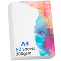 LUFEEMGA Watercolour Paper A4 - 300GSM Cold Pressed Cotton Pad, 60 Sheets