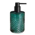 Gedy Corinne Glass Soap Dispenser | Green Plastic Crystal - 300ml