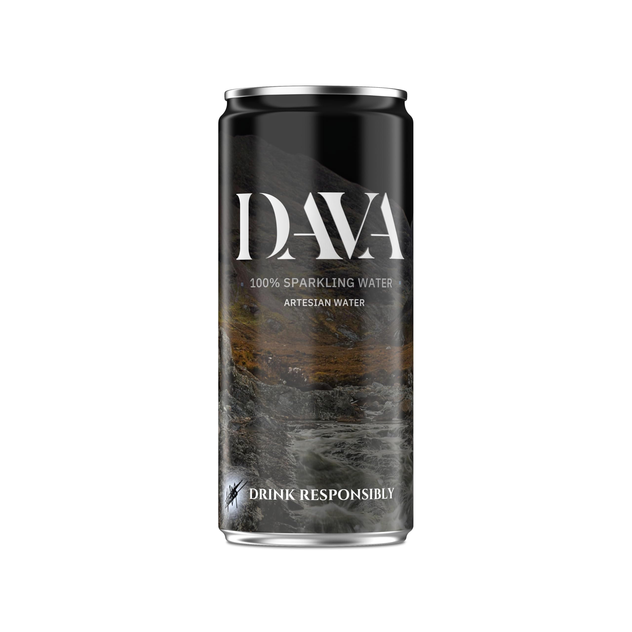 Dava Sparkling Artesian Water - 24 x 330ml Cans - South Downs Sourced