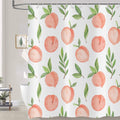 Hnmdmyi Peach Fruit Shower Curtain | Waterproof Pink Polyester Bath Decor