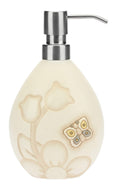 THUN Ceramic Soap Dish and Toothbrush Holder – Beige Bathroom Set