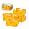 PIANKEKE 4 Pcs Collapsible Storage Boxes, Stackable Storage Baskets, Folding Crates, Foldable Basket - image 1