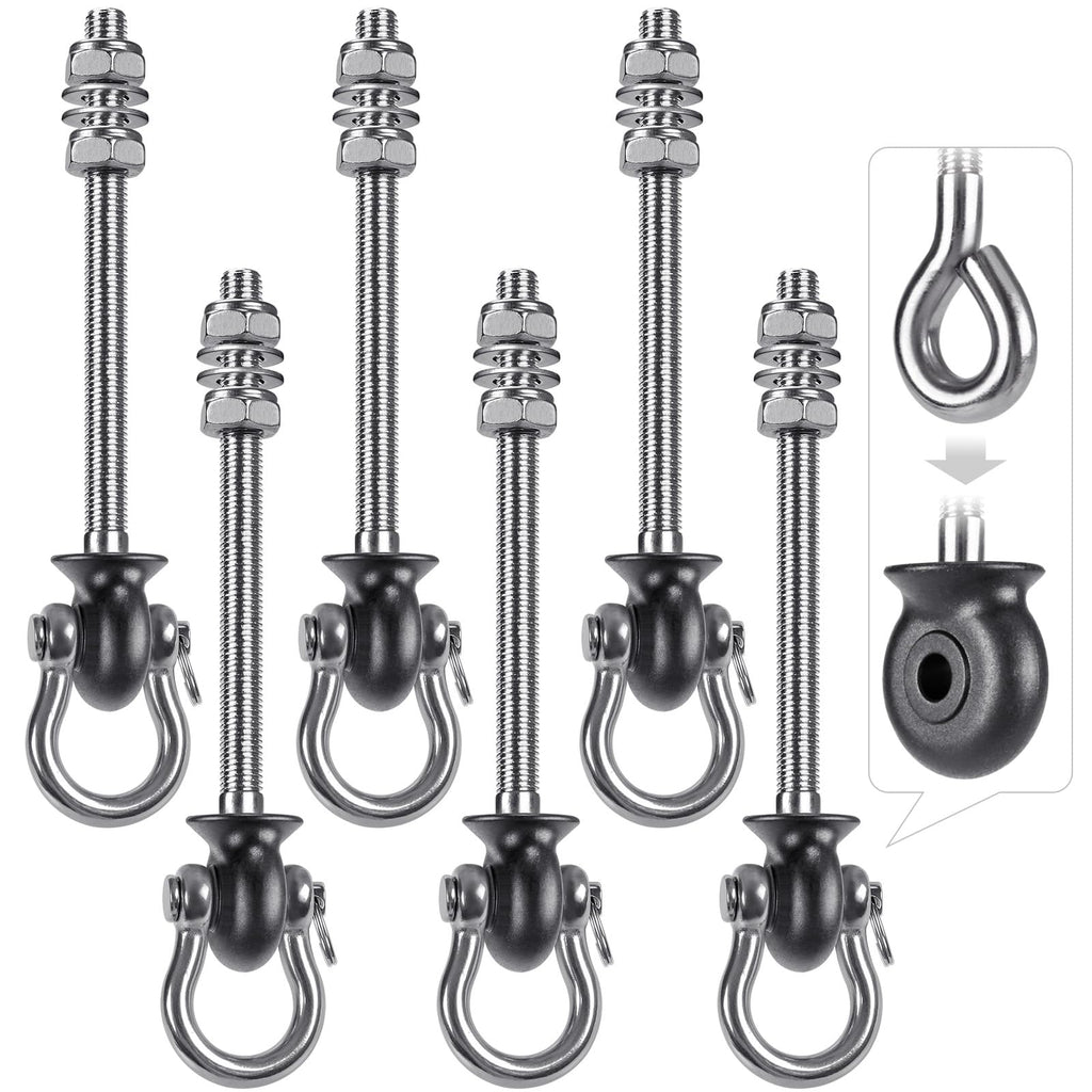 Dolibest 6-Pack Heavy Duty Swing Hangers | 304 Stainless Steel Swivel Hooks
