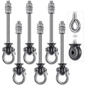 Dolibest 6-Pack Heavy Duty Swing Hangers | 304 Stainless Steel Swivel Hooks