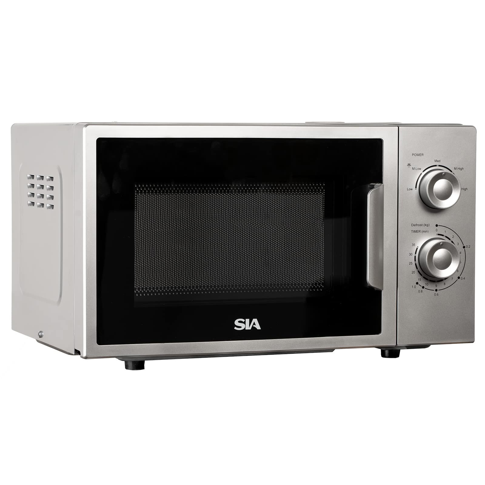 SIA FAM21SI 700W Freestanding Silver Microwave - 20L Capacity